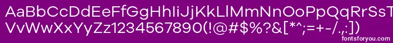 Galyon Regular Font – White Fonts on Purple Background