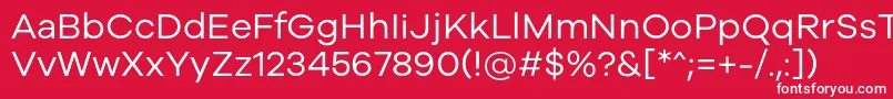 Galyon Regular Font – White Fonts on Red Background