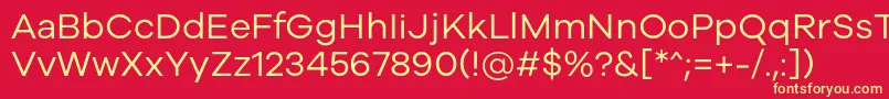 Galyon Regular Font – Yellow Fonts on Red Background