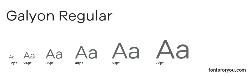 Размеры шрифта Galyon Regular