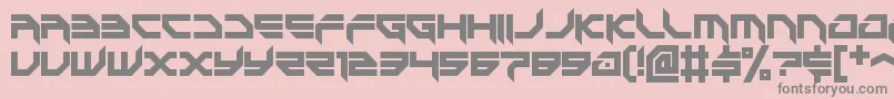 フォントgame battles 2 – ピンクの背景に灰色の文字