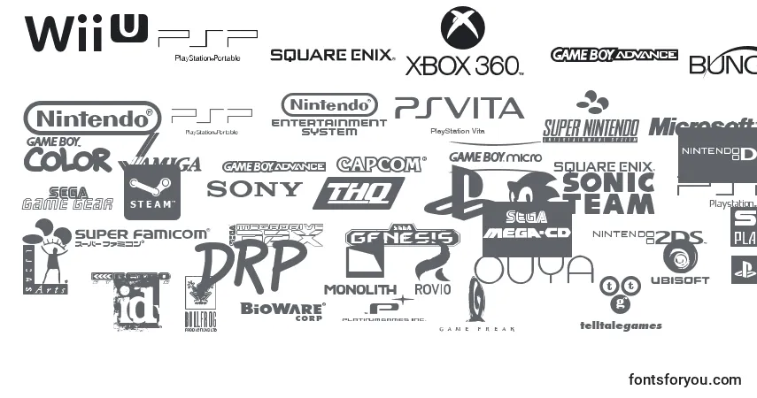 Шрифт Game Logos – алфавит, цифры, специальные символы