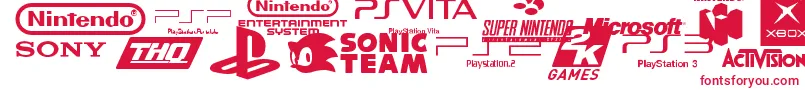フォントGame Logos – 赤い文字