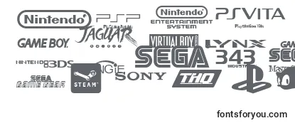 Überblick über die Schriftart Game Logos