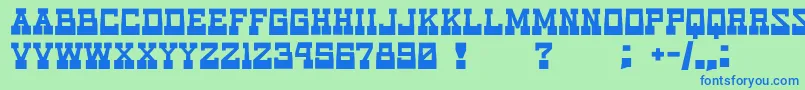 game music love Font – Blue Fonts on Green Background