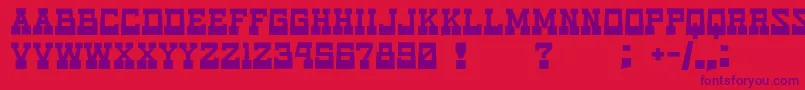 game music love-Schriftart – Violette Schriften auf rotem Hintergrund