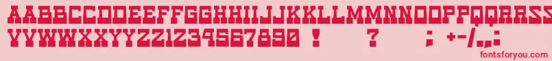 game music love Font – Red Fonts on Pink Background