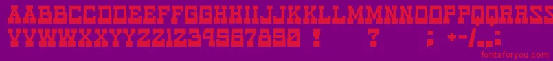 game music love Font – Red Fonts on Purple Background