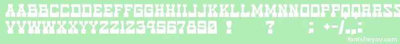 game music love Font – White Fonts on Green Background