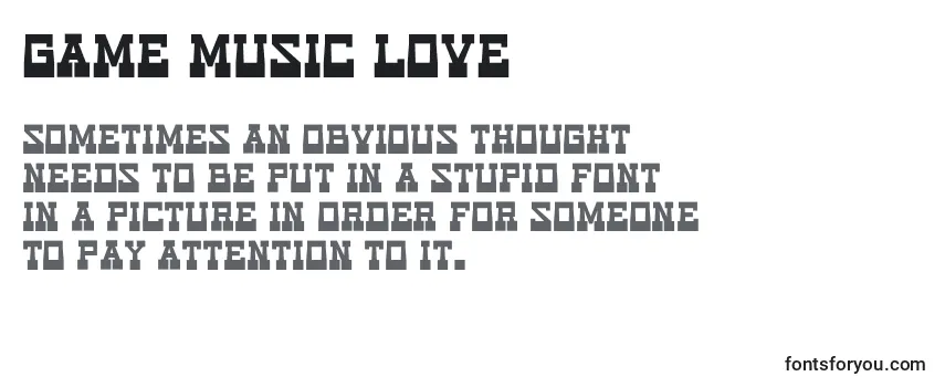 Шрифт Game music love