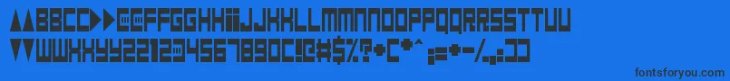 Game Over Dude Font – Black Fonts on Blue Background