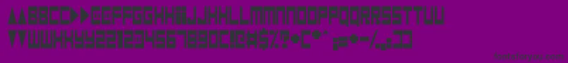 フォントGame Over Dude – 紫の背景に黒い文字