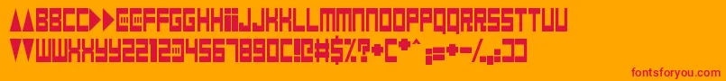 フォントGame Over Dude – オレンジの背景に赤い文字