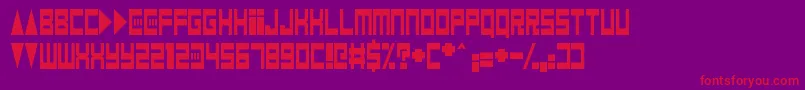 Weitere Informationen zur Game Over Dude-Schriftart Game Over Dude-Schriftart – Rote Schriften auf violettem Hintergrund