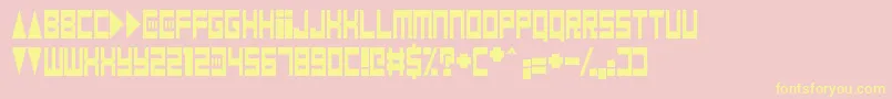 Game Over Dude Font – Yellow Fonts on Pink Background