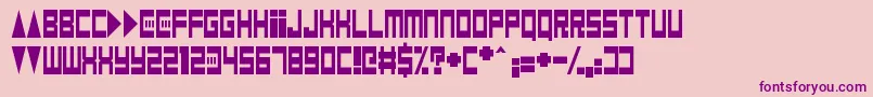 Game Over Dude-Schriftart – Violette Schriften auf rosa Hintergrund