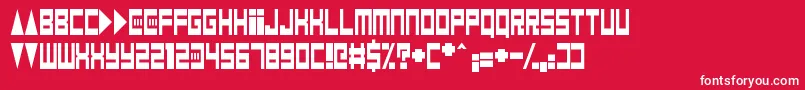 Game Over Dude Font – White Fonts on Red Background