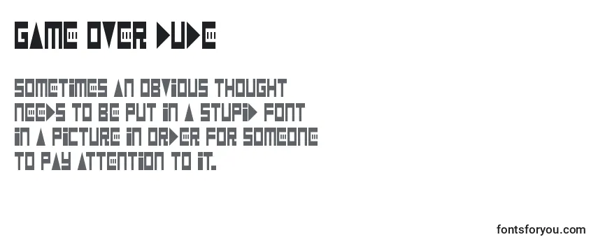 Schriftart Game Over Dude (127657)