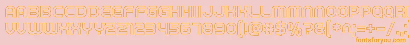 Game Played Outline Font – Orange Fonts on Pink Background