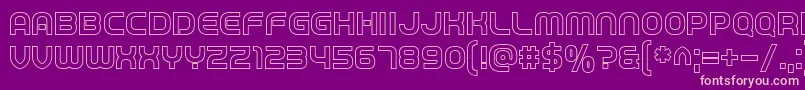 Game Played Outline Font – Pink Fonts on Purple Background