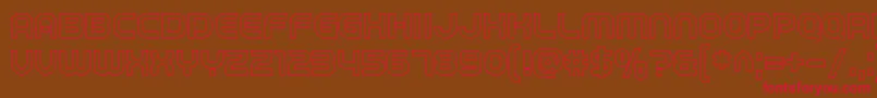 Game Played Outline Font – Red Fonts on Brown Background