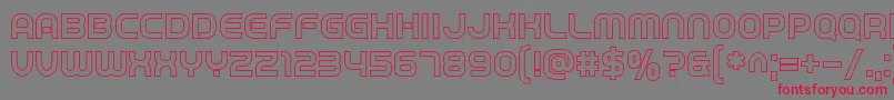 Game Played Outline Font – Red Fonts on Gray Background