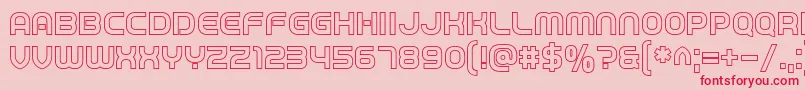 Game Played Outline Font – Red Fonts on Pink Background