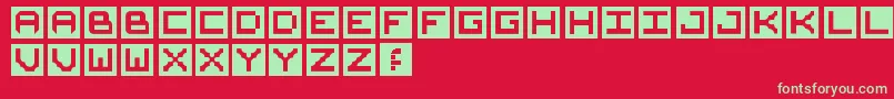 Areo Font – Green Fonts on Red Background