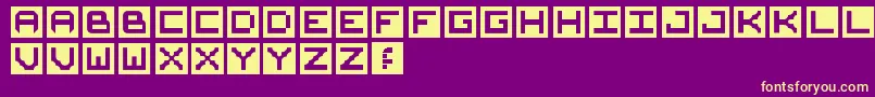 Areo Font – Yellow Fonts on Purple Background