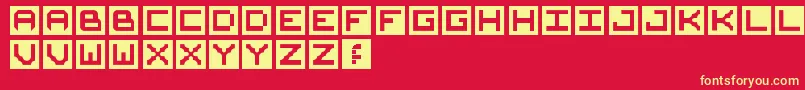 Areo Font – Yellow Fonts on Red Background