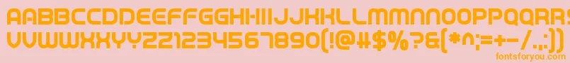 Game Played Font – Orange Fonts on Pink Background