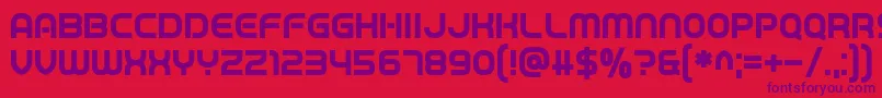 Game Played Font – Purple Fonts on Red Background