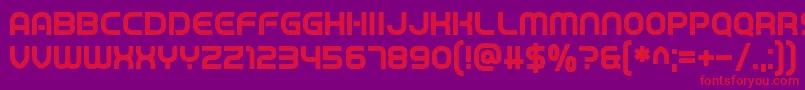 Game Played Font – Red Fonts on Purple Background