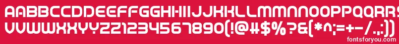 Game Played Font – White Fonts on Red Background