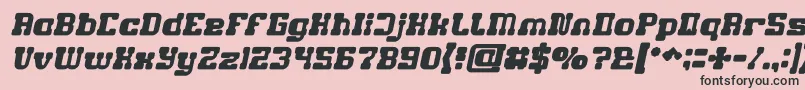 GAME ROBOT Bold Italic Font – Black Fonts on Pink Background