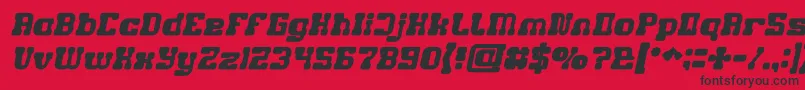 fuente GAME ROBOT Bold Italic – Fuentes Negras Sobre Fondo Rojo
