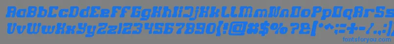 GAME ROBOT Bold Italic Font – Blue Fonts on Gray Background