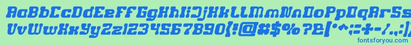 GAME ROBOT Bold Italic Font – Blue Fonts on Green Background