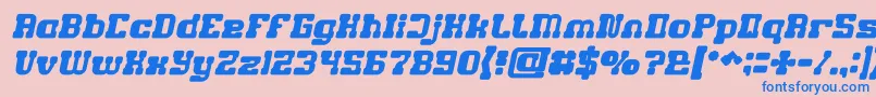 GAME ROBOT Bold Italic Font – Blue Fonts on Pink Background
