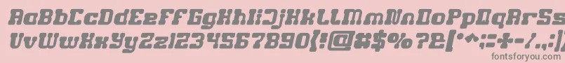 GAME ROBOT Bold Italic Font – Gray Fonts on Pink Background