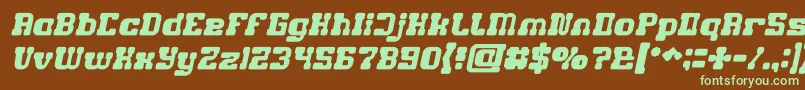 GAME ROBOT Bold Italic Font – Green Fonts on Brown Background