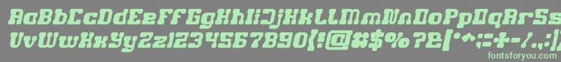 GAME ROBOT Bold Italic Font – Green Fonts on Gray Background