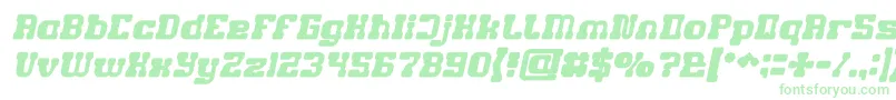 フォントGAME ROBOT Bold Italic – 緑のフォント