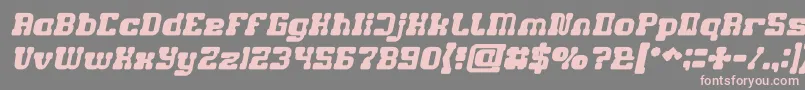 Шрифт GAME ROBOT Bold Italic – розовые шрифты на сером фоне