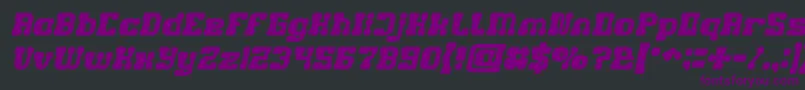 Lisätietoja GAME ROBOT Bold Italic-fontista GAME ROBOT Bold Italic-fontti – violetit fontit mustalla taustalla