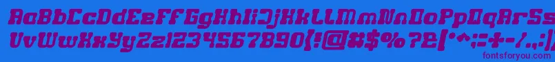GAME ROBOT Bold Italic Font – Purple Fonts on Blue Background