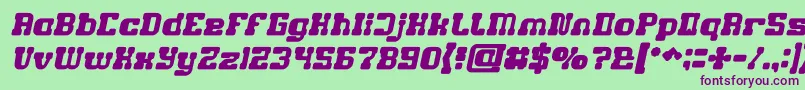 GAME ROBOT Bold Italic Font – Purple Fonts on Green Background