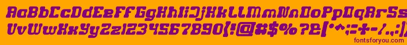 GAME ROBOT Bold Italic Font – Purple Fonts on Orange Background