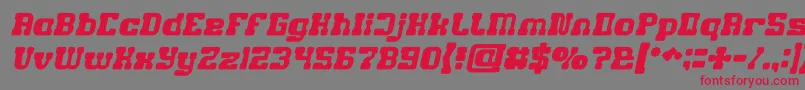 GAME ROBOT Bold Italic Font – Red Fonts on Gray Background