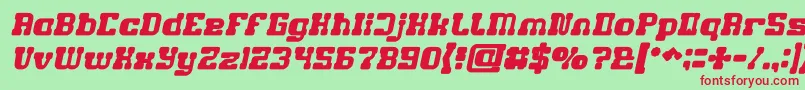 GAME ROBOT Bold Italic Font – Red Fonts on Green Background